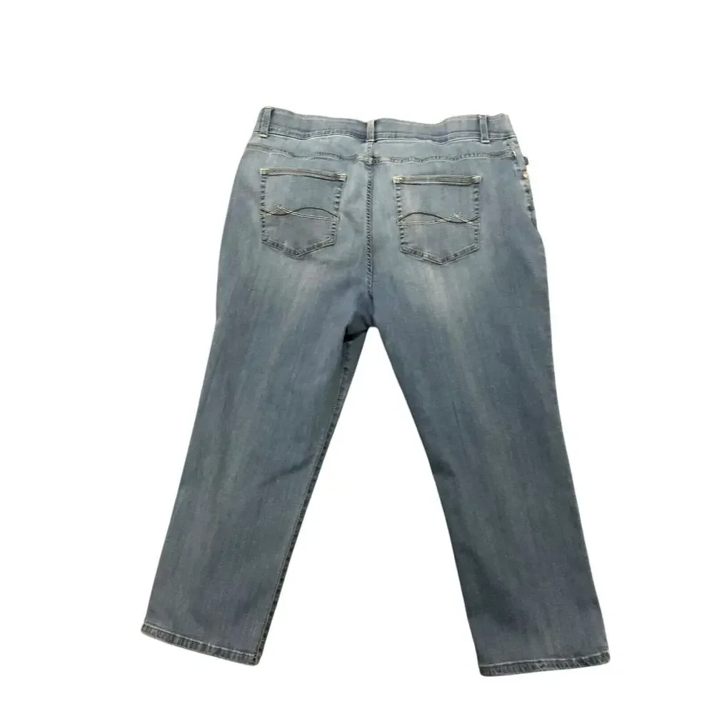 Lee Modern Series Jeans Women's Plus 16W Blue Total Freedom Straight Leg Stretch - Picture 7 of 7